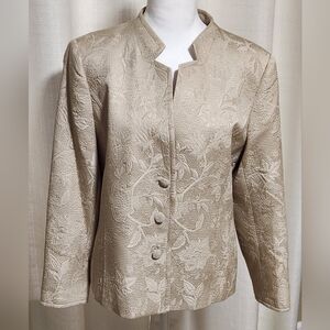 Talbots floral pattern Silk Blend blazer size 12